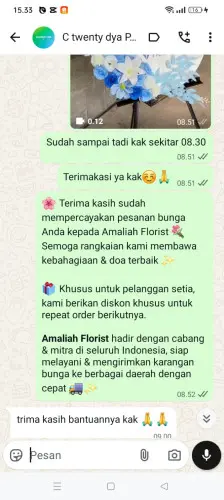 Testimonial Standing Flower cadasari
